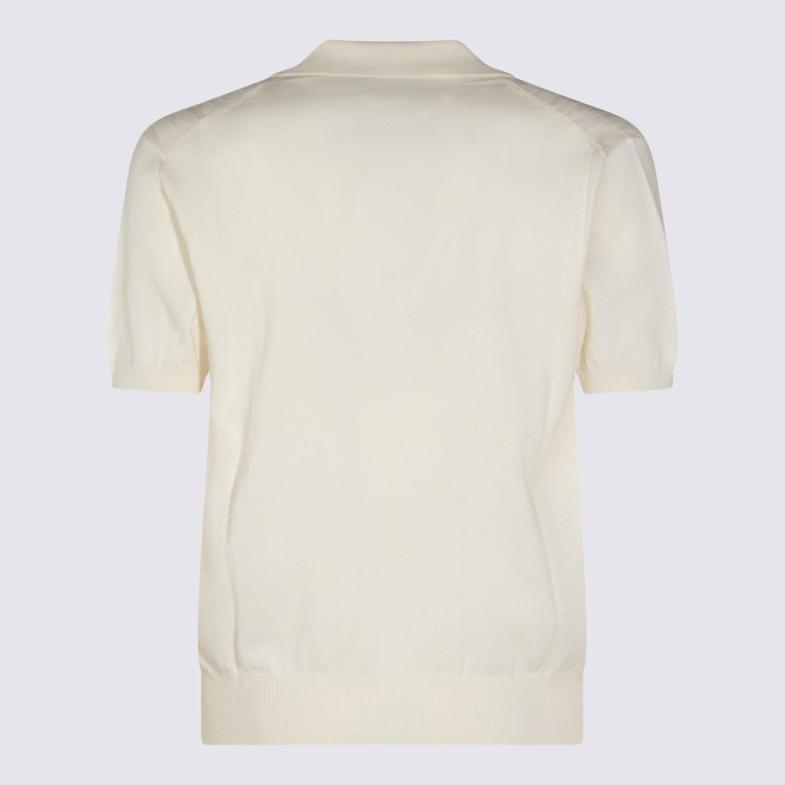 Canali Short-Sleeve V-Notch Knit Sweater With Ribbed Texture