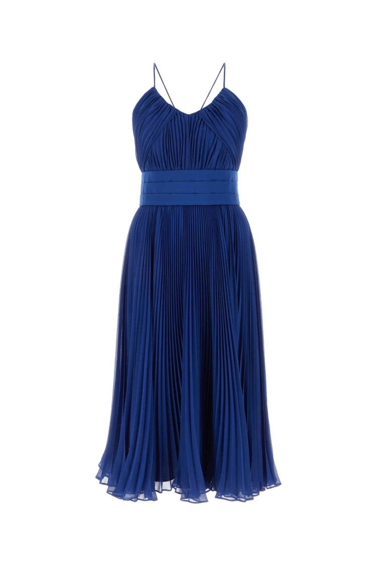 Max Mara Blue Crepe Clarino Dress