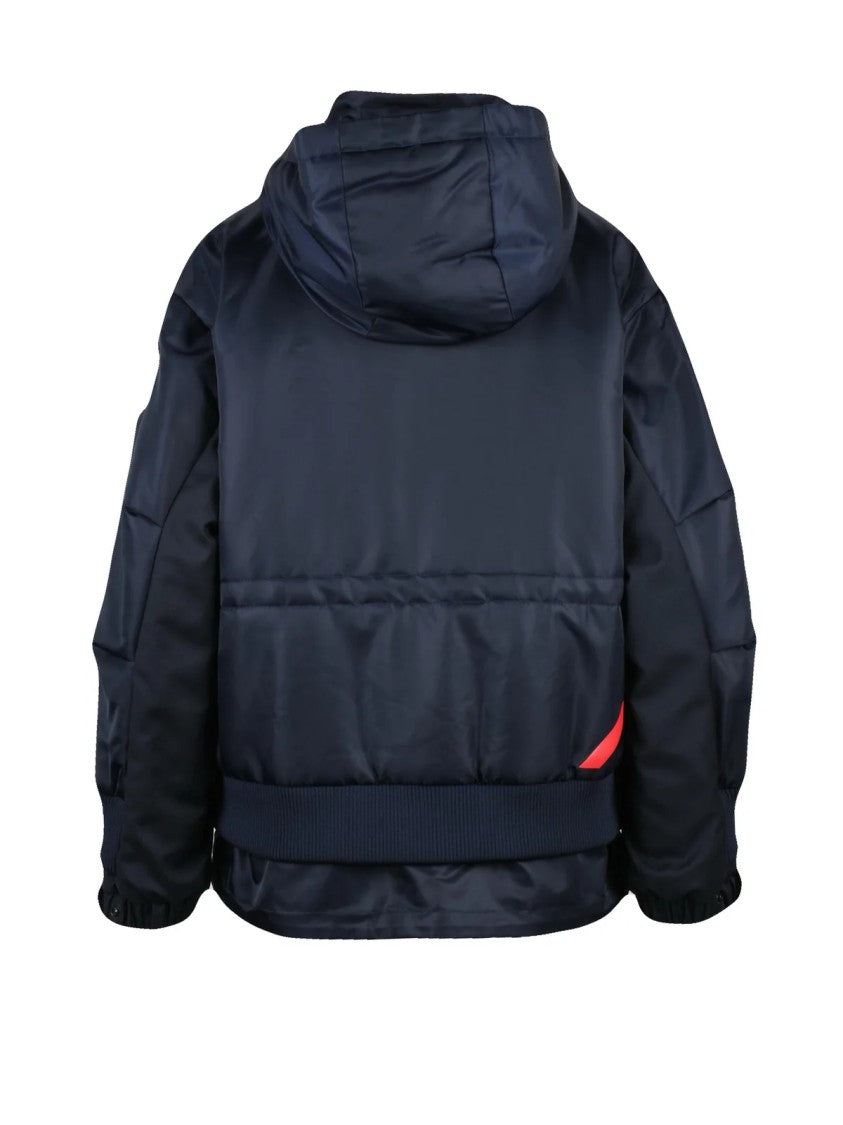 After Label Padded Short Jacket With High Collar And Adjustable Features