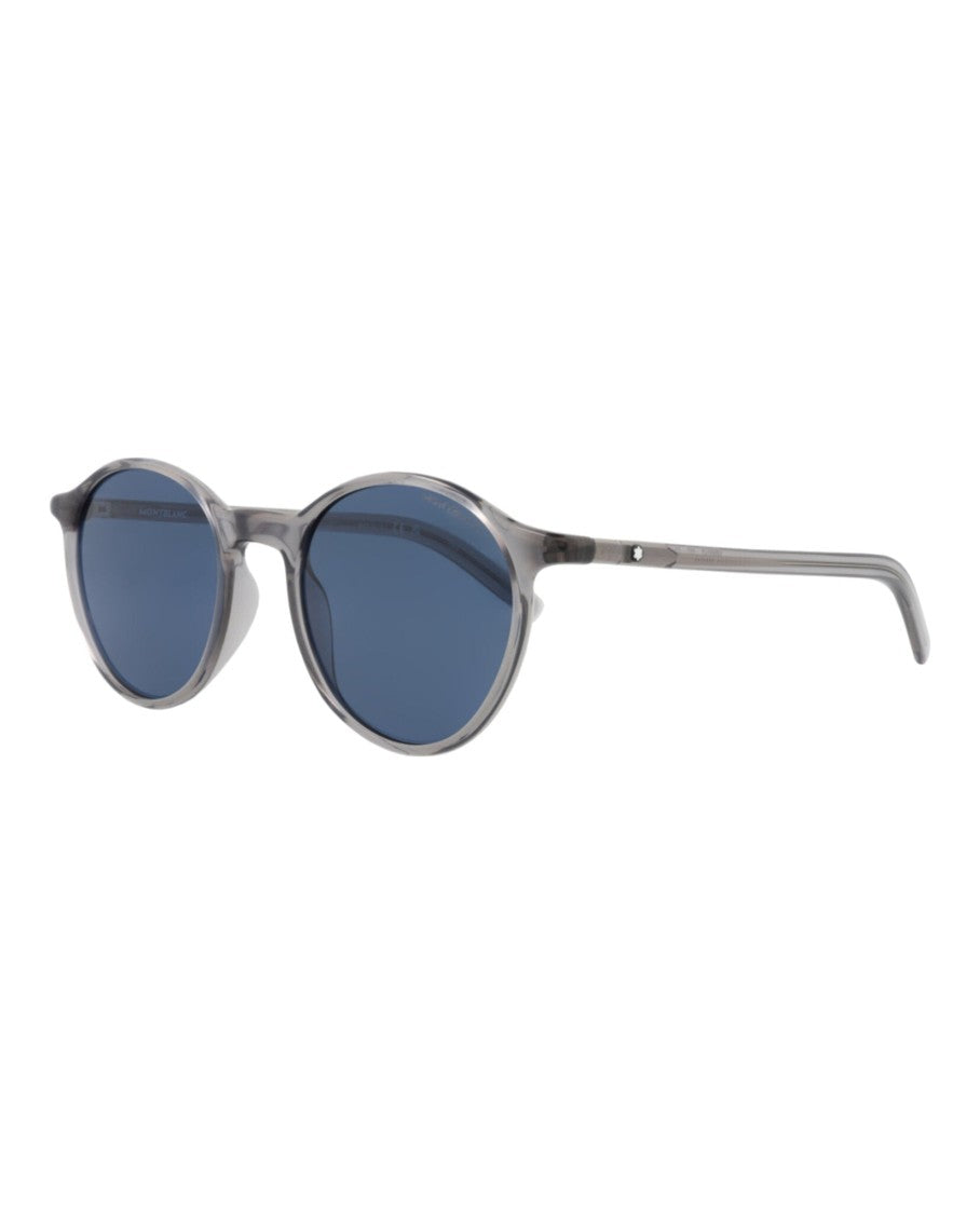 Montblanc Round-Frame Recycled Injected Acetate Sunglasses