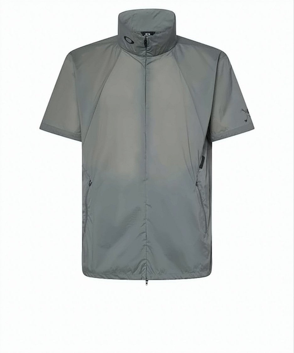 Oakley Short-Sleeve Jacket With High Collar And Graphic Detail