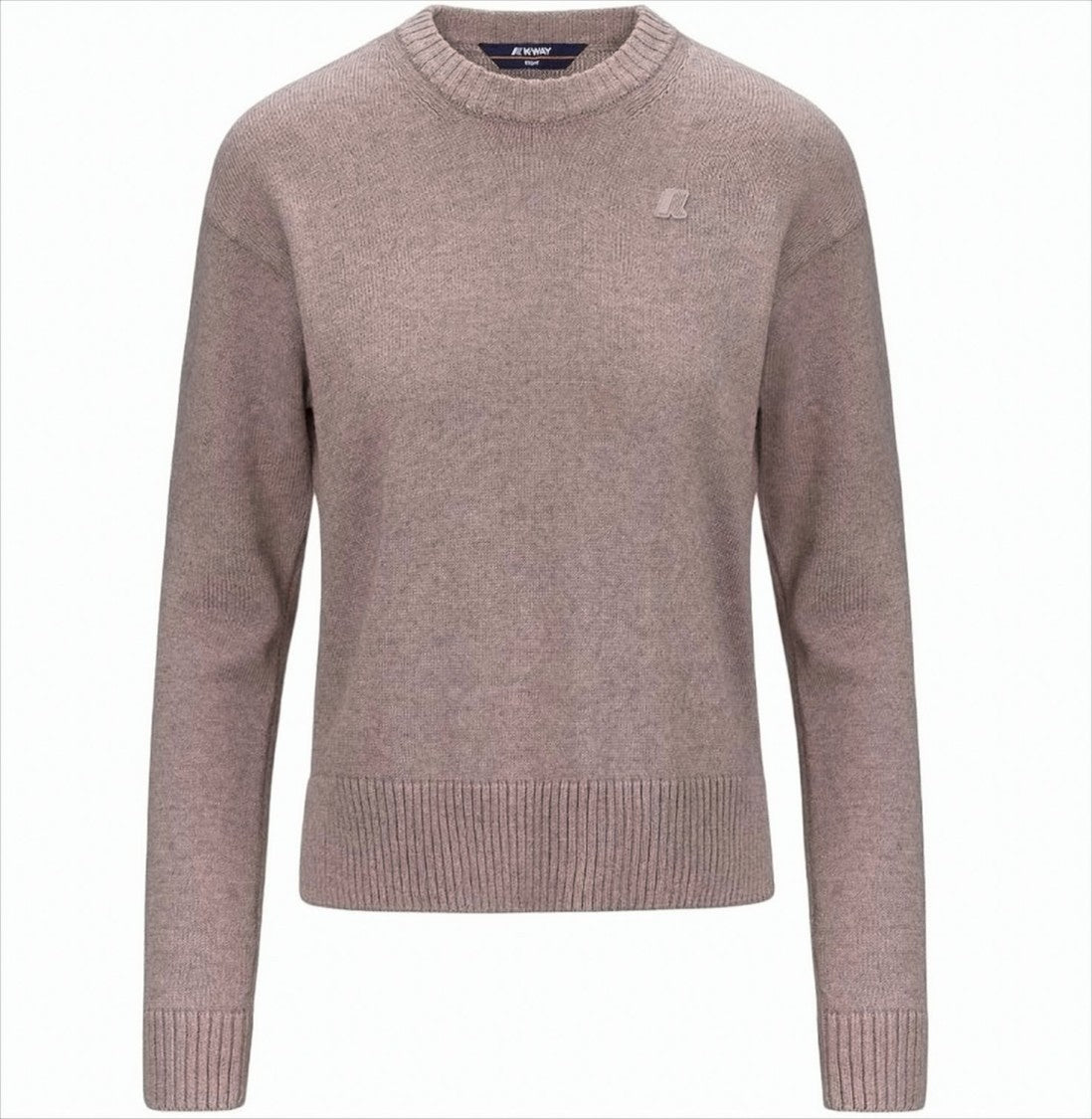 K-Way Cotton Cashmere Sweater With Ribbed Knit Detailing