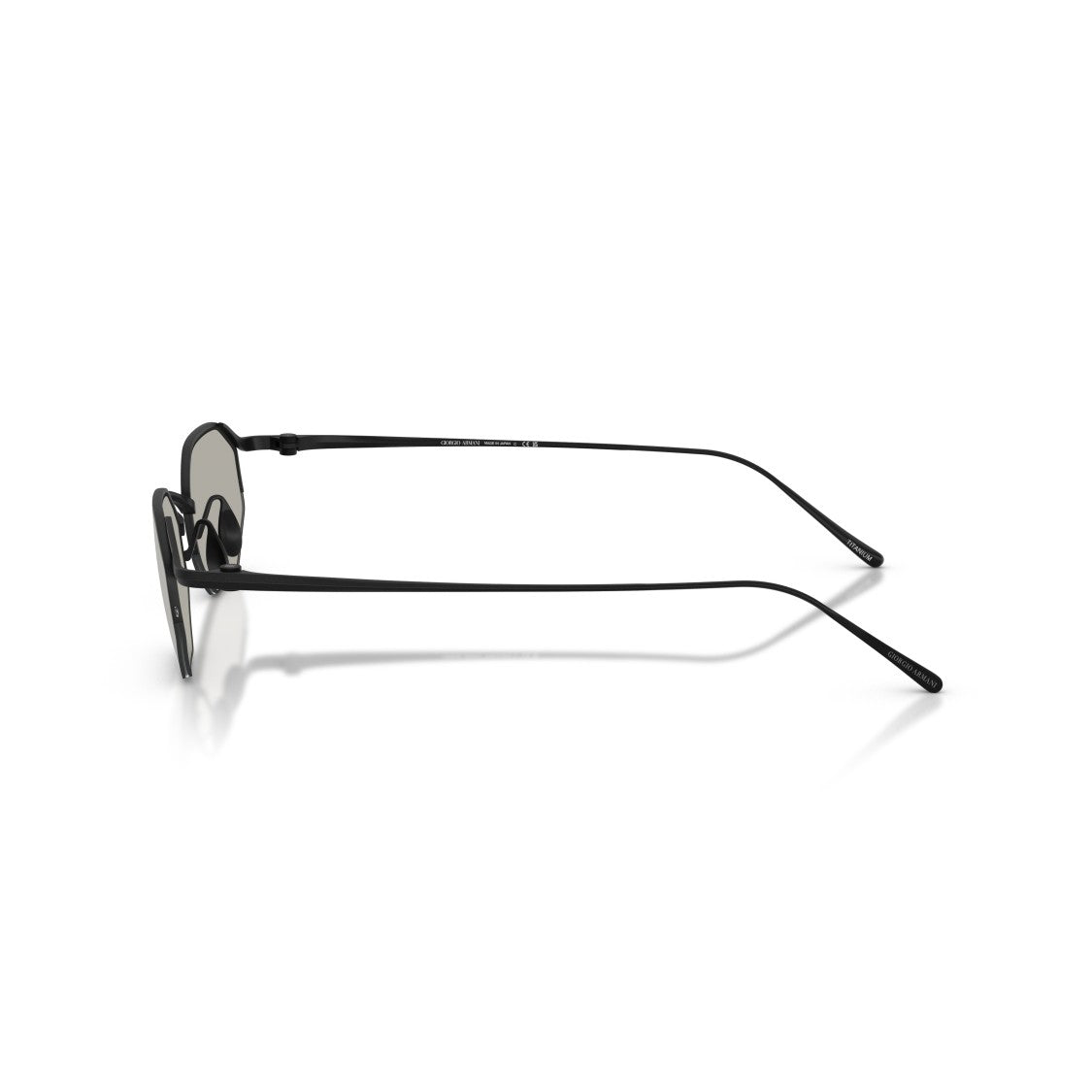 Giorgio Armani 0Ar6171t Geometric Octagonal Black Titanium Sunglasses