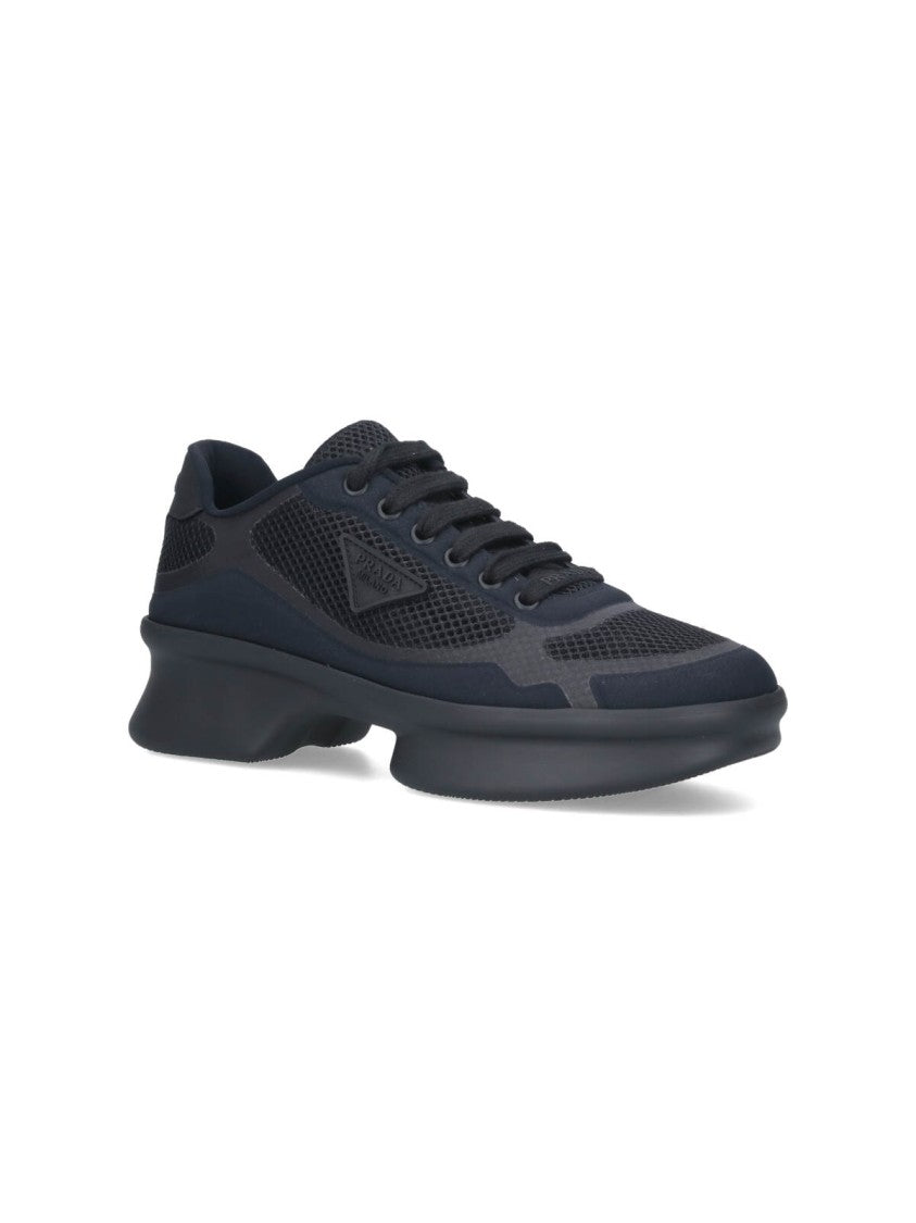 Prada Logo Sneakers – Black