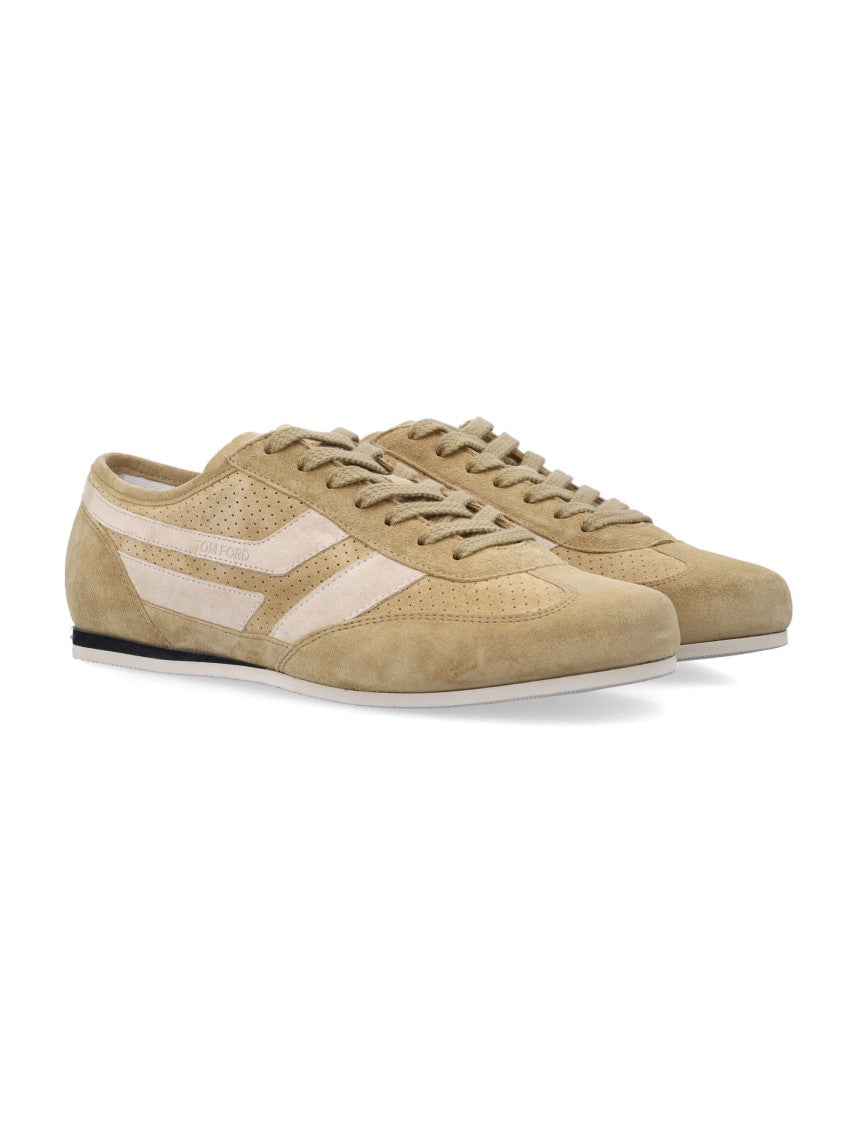 Tom Ford Brook Perforated Suede Low Profile Sneakers