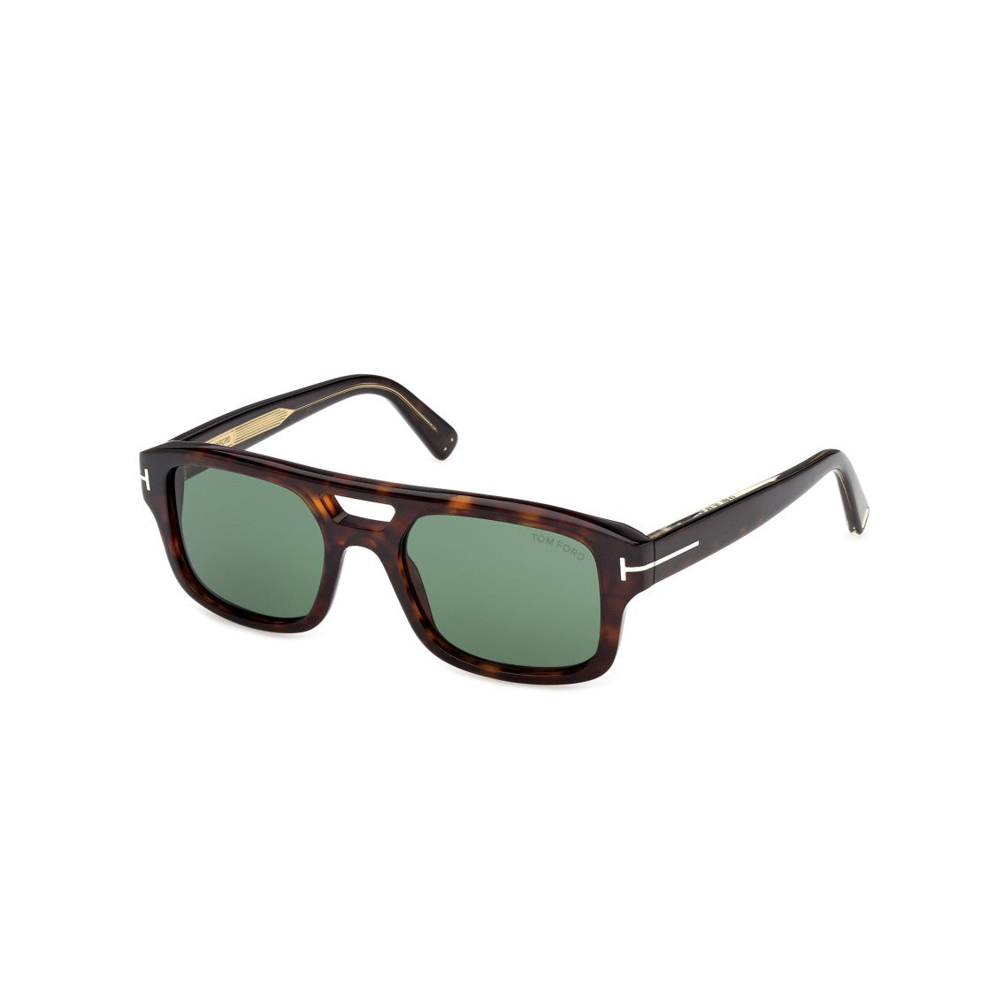 Tom Ford Ti0022 Bold Rectangular Tortoiseshell Sunglasses
