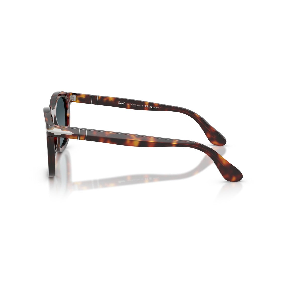 Persol 0Po3395s Tortoiseshell Square Frame Sunglasses With Refined Metallic Detail