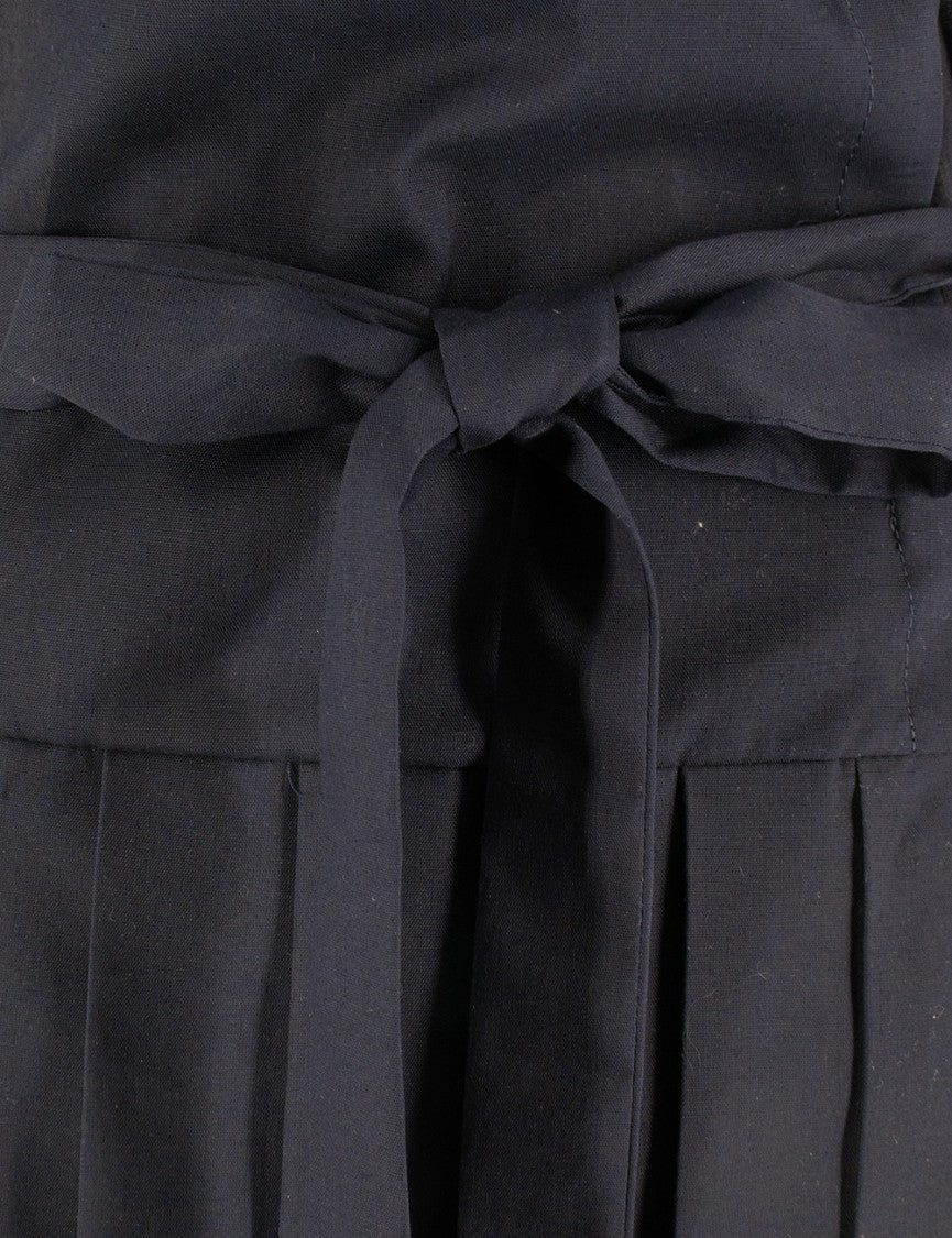 Fabiana Filippi Point-Of-Waist Muslin Dress With Pleated Skirt