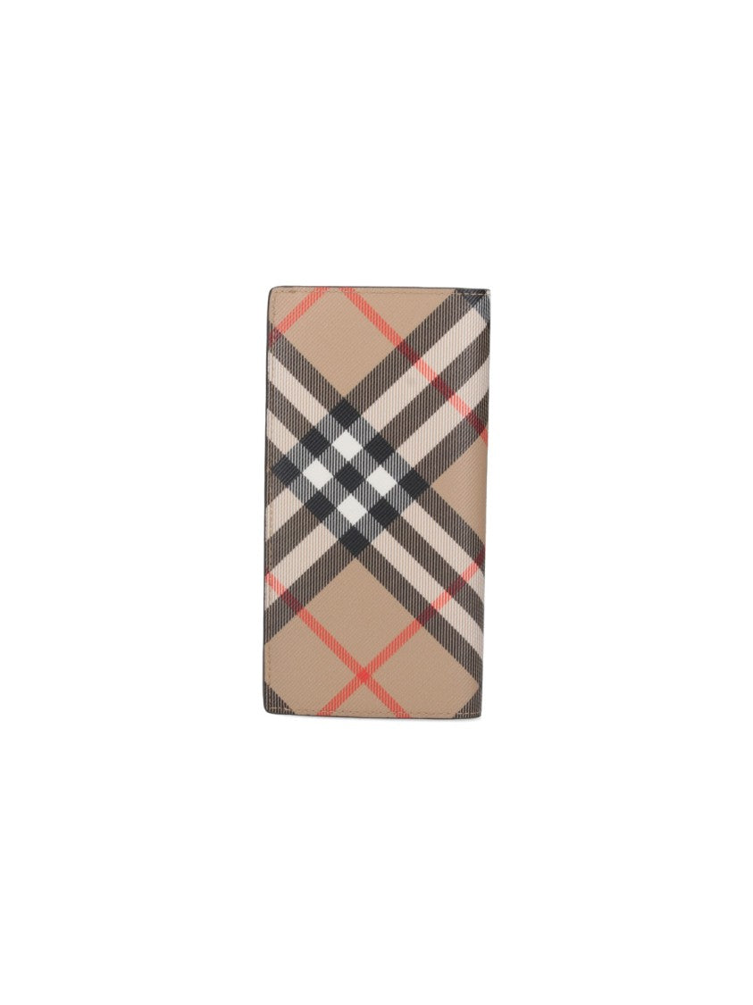 Burberry "Check" Continental Wallet – Beige