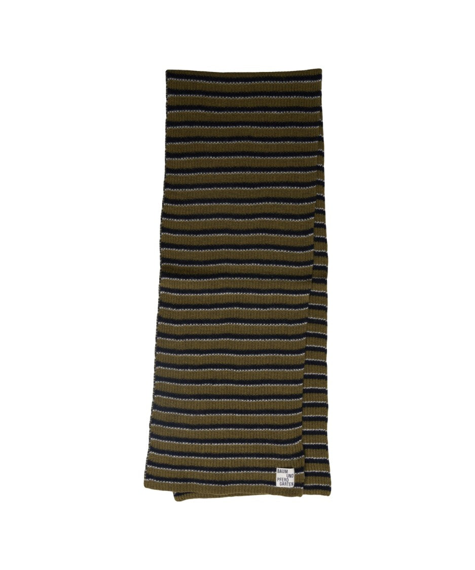 Baum Und Pferdgarten Striped Knitted 'Leora' Scarf With Ribbed Edges