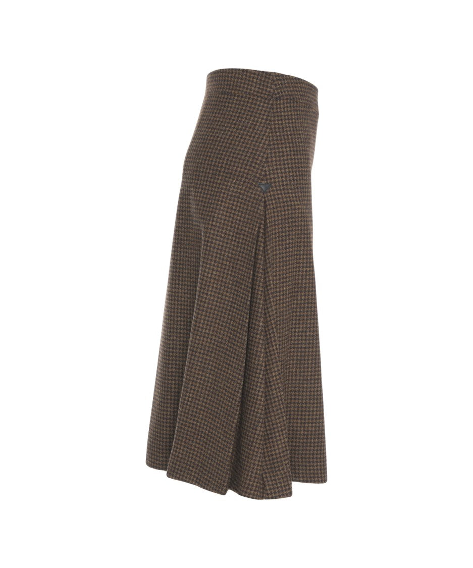 Department Five Woven Midi Skirt With Front Pleat