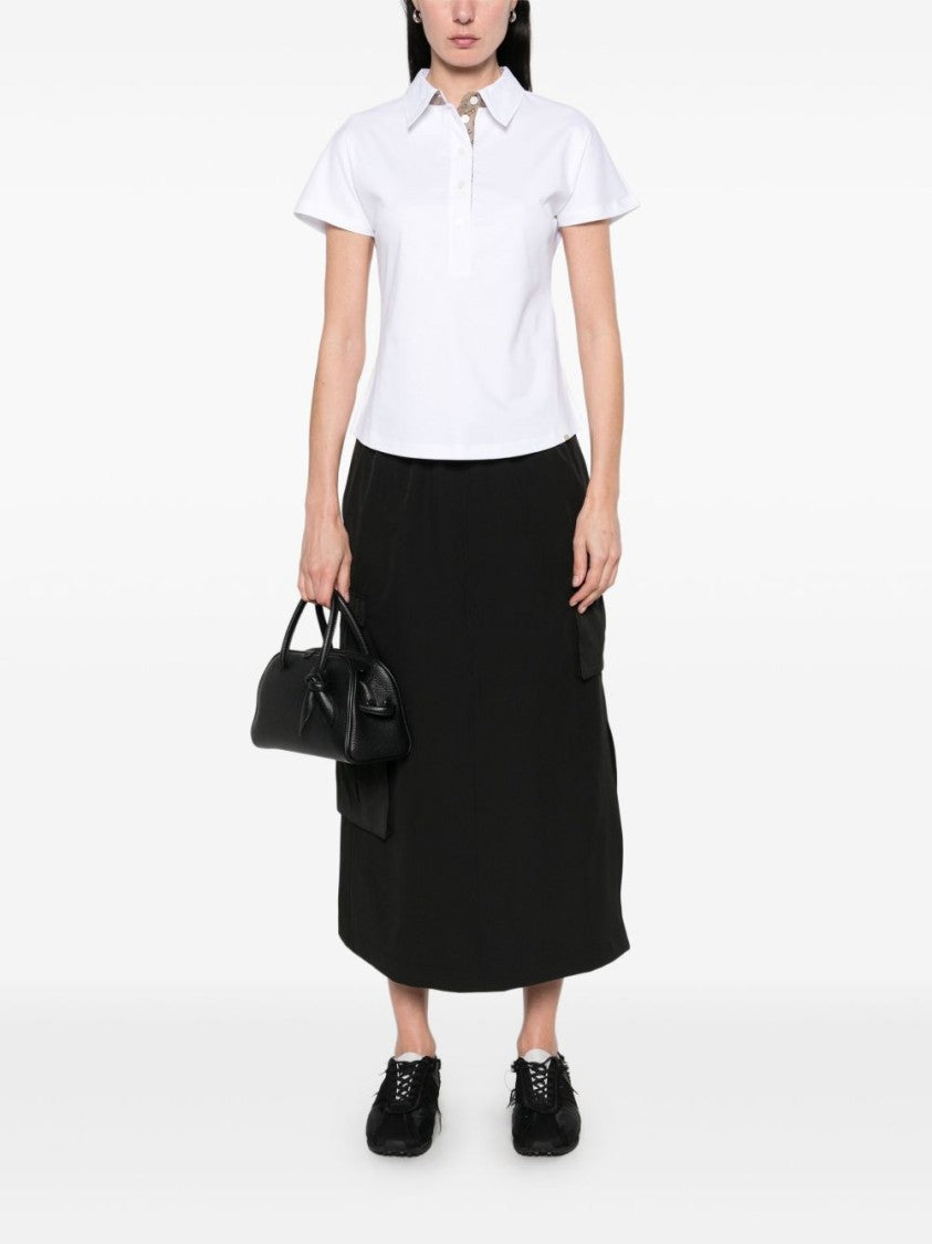 Herno White Polo T-Shirt With Structured Collar