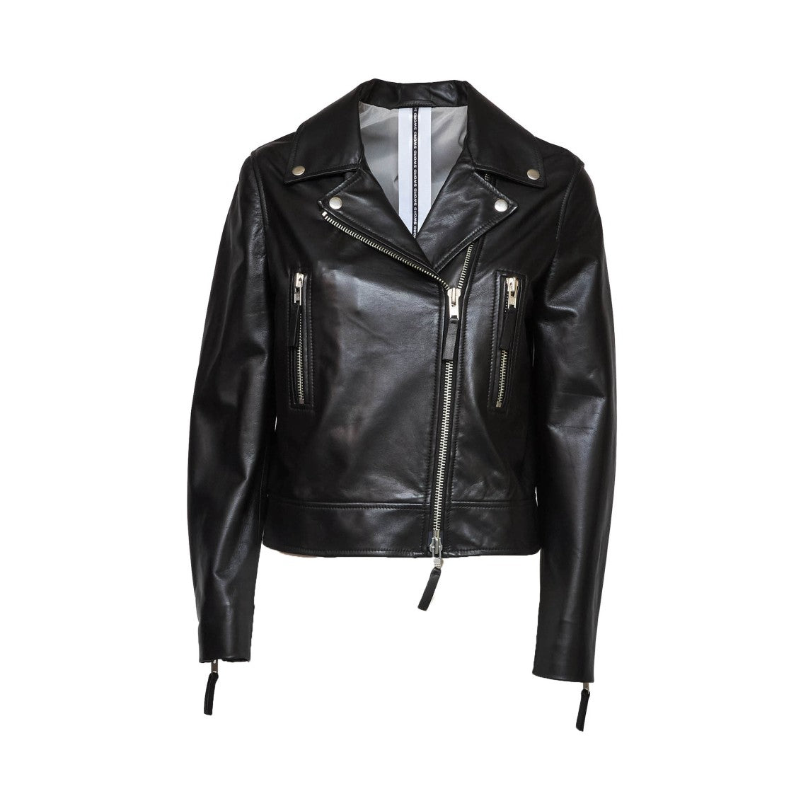 Sword Leather Zipped Multi Pocket Leather Jacket