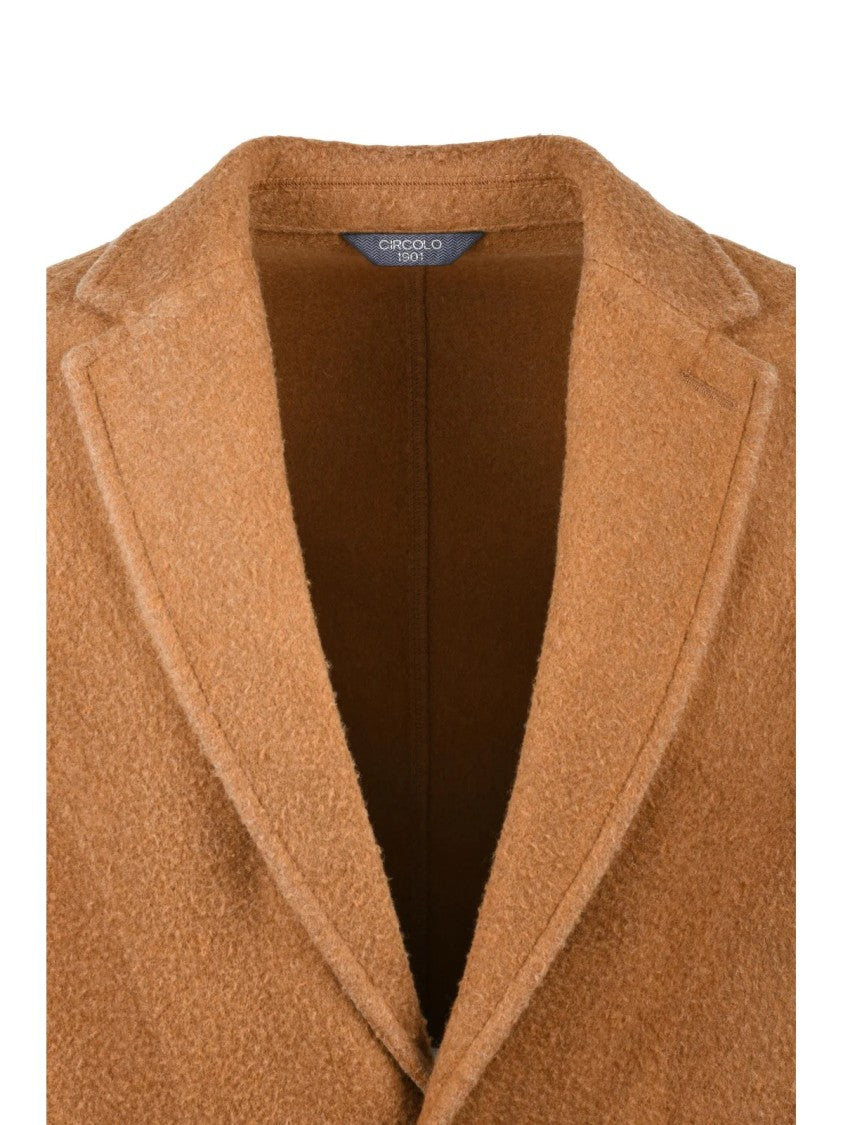 Circolo 1901 Rounded Blazer With Textured Fabric And Button Closure