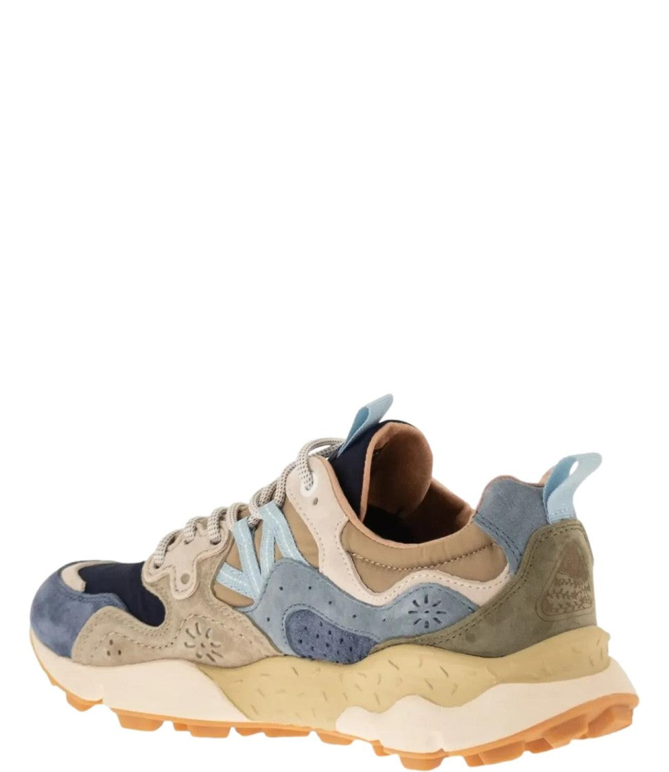 Flower Mountain Multi-Layered Sneakers With Rugged Sole And Intricate Perforations