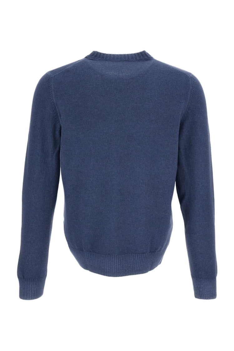 Gran Sasso Light Blue Wool-Blend Crewneck Sweater