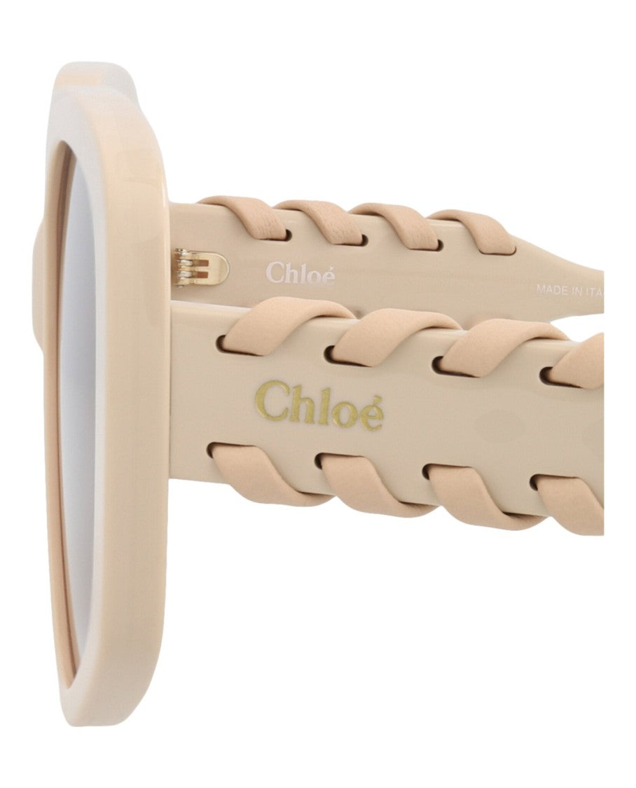 Chloé Square-Frame Eco-Conscious Sunglasses With Woven Detail