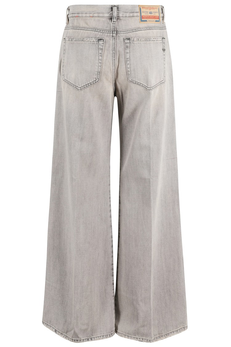 Diesel Wide-Leg High-Waist Denim Jeans With Five Pockets