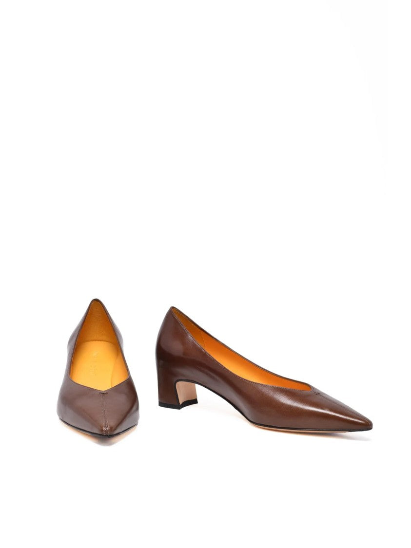 Mara Bini Brown Leather Pointed Pumps