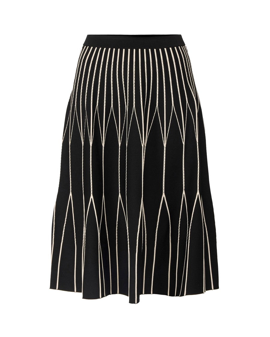 Elisabetta Franchi Bicolor Knit Skirt