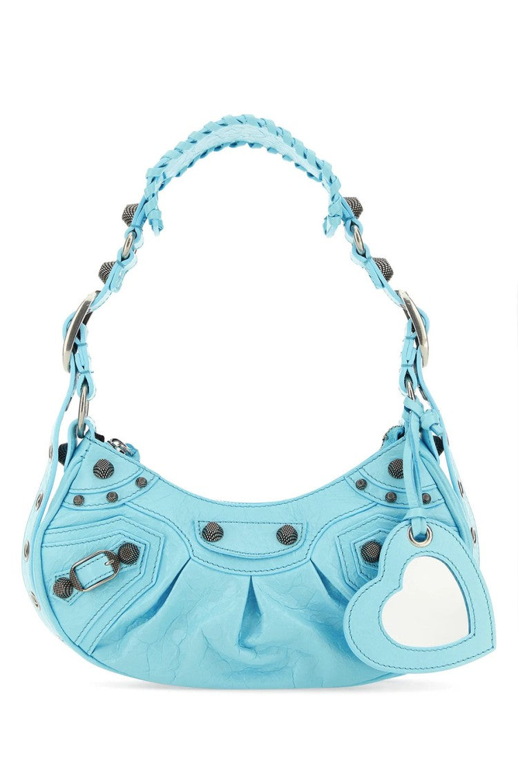 Balenciaga Sky Blue Calf Leather Shoulder Bag