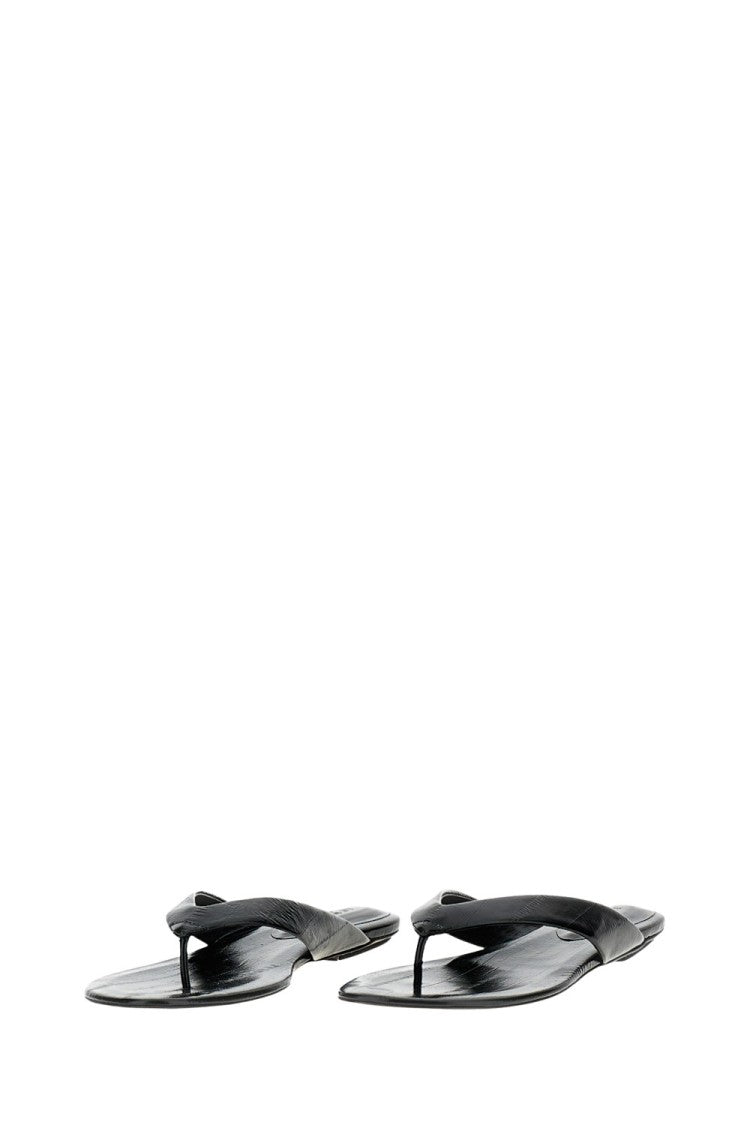 Le Monde Béryl Leather Flat Flip-Flops Sandals