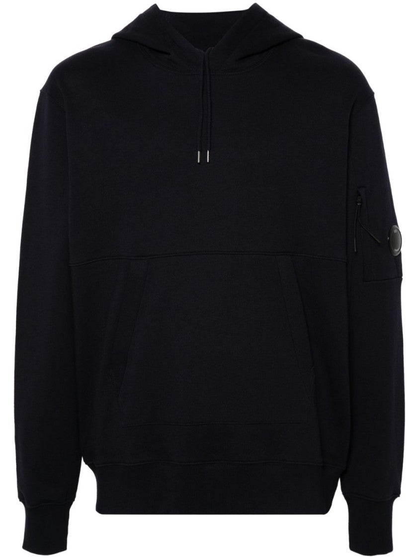 C.P. Company Navy Blue Cotton Jersey Hoodie