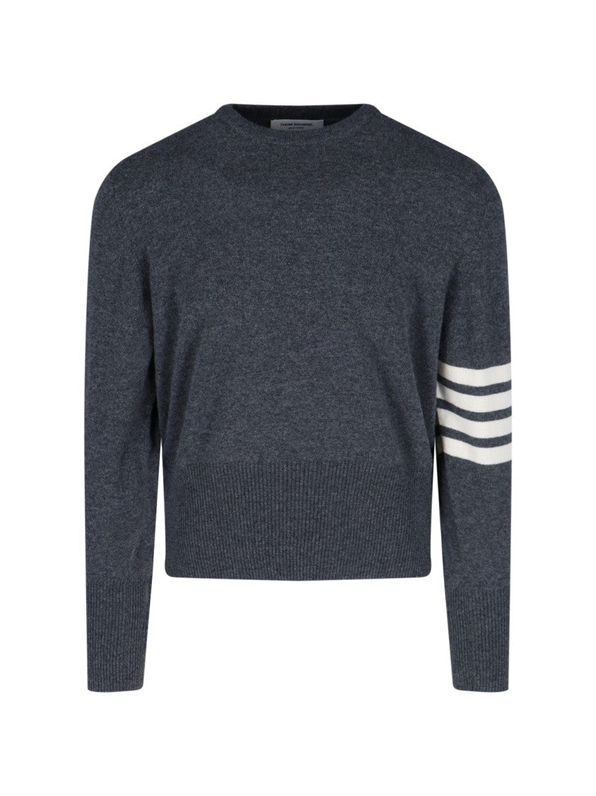 Thom Browne "Loopback 4-Bar" Sweater – Dark Grey