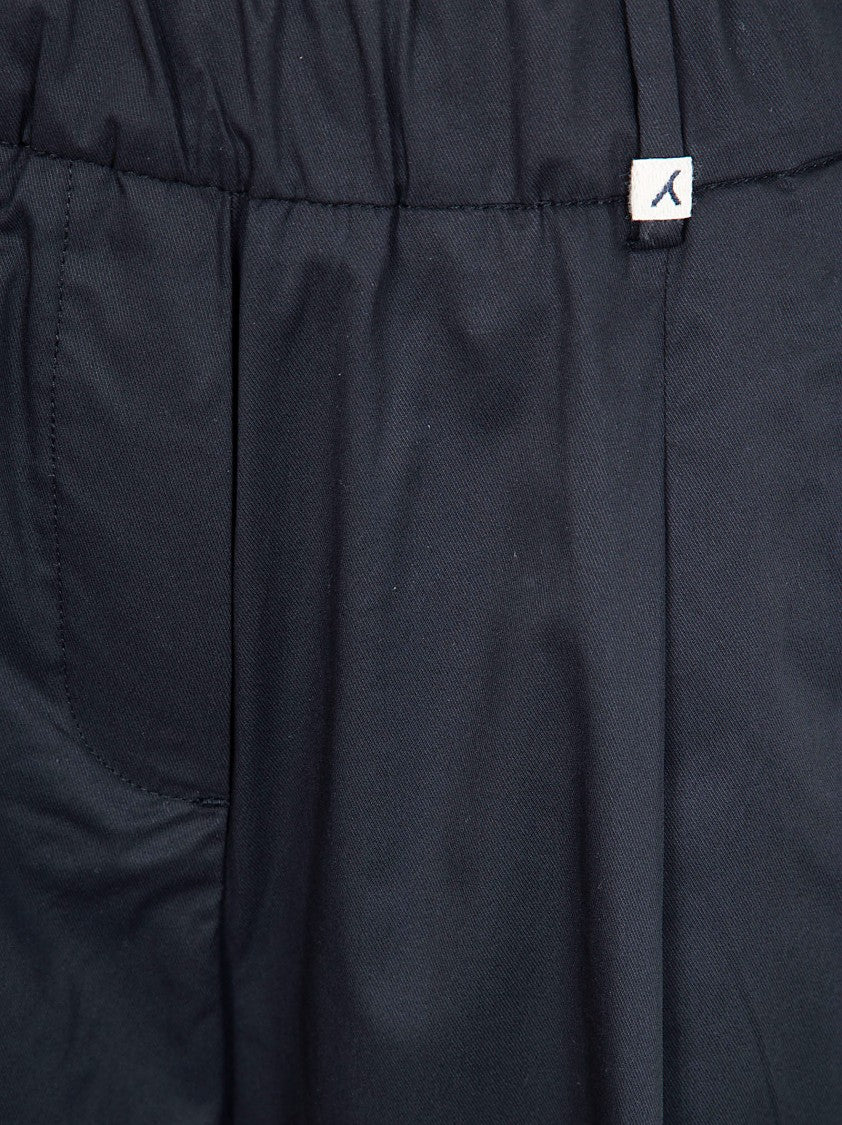 Myths Straight-Leg Black Trousers With Relaxed Fit And Elastic Waistband