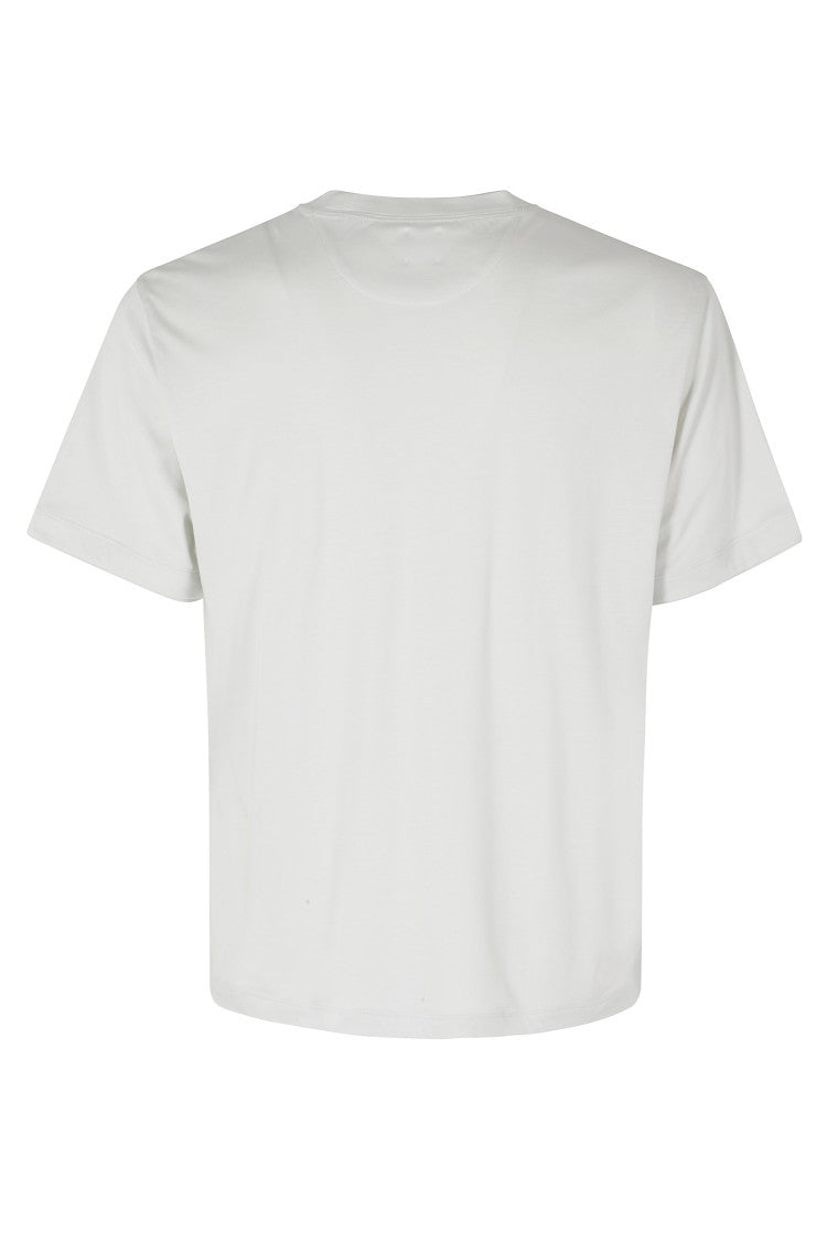 Eleventy Sand Bordini Contrasting-Profiles Cotton-Blend T-Shirt