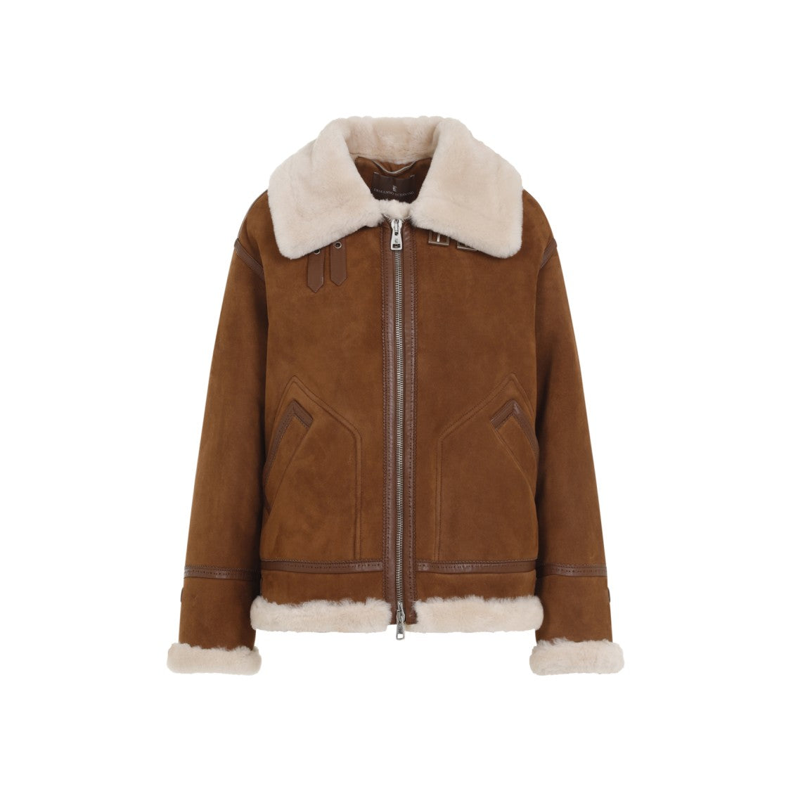 Ermanno Scervino Chocolate Brown Lamb Shearling Coat
