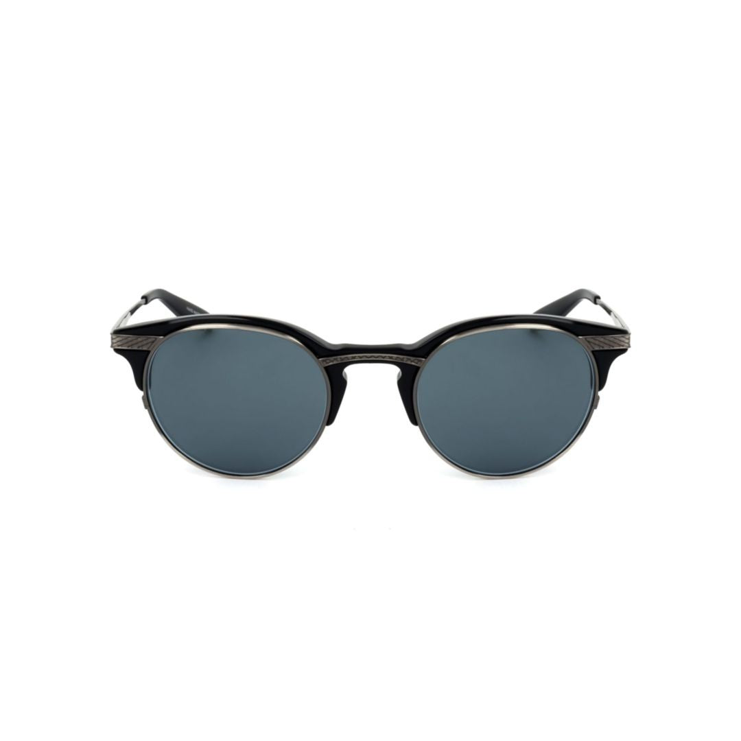 Barton Perreira Bp0092 480Gl Round Metal Sunglasses With Textured Arms