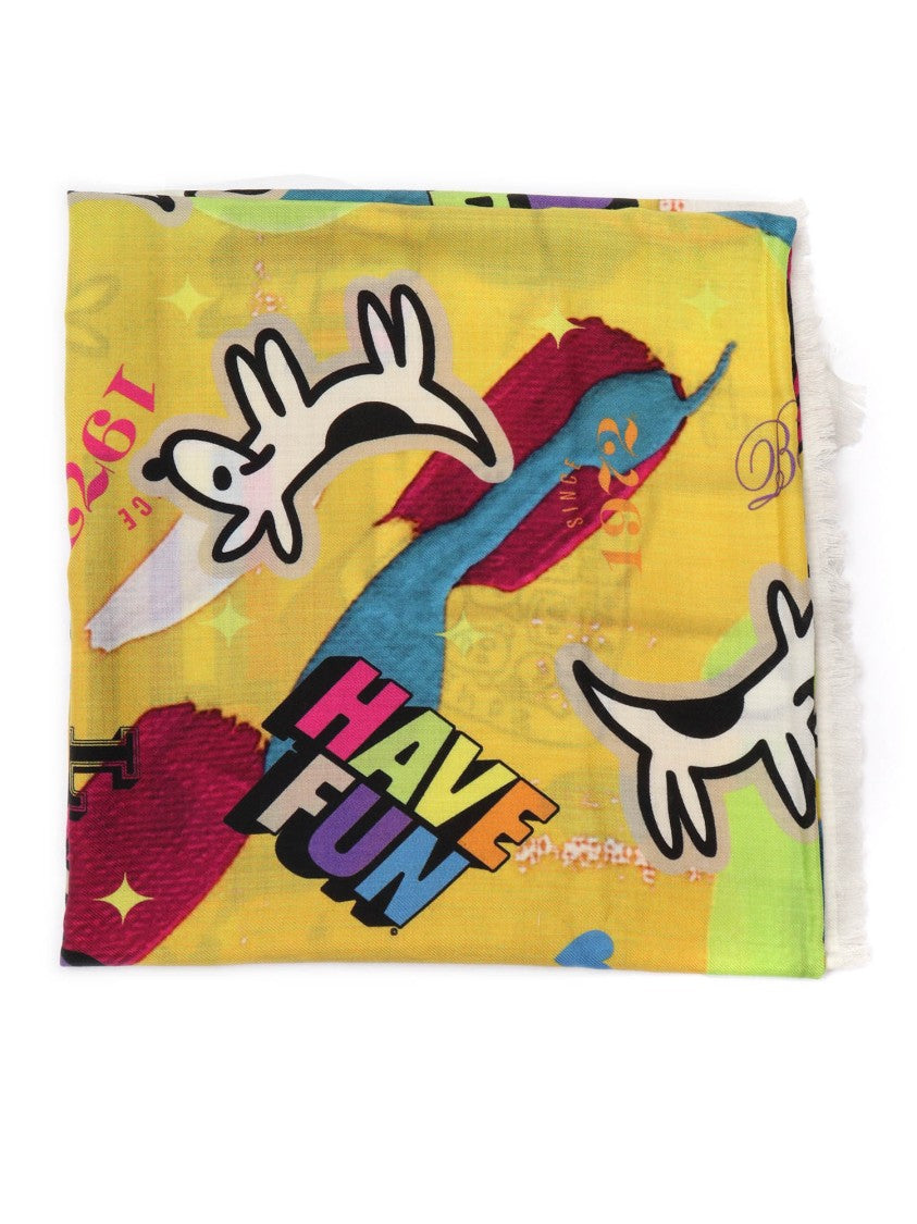 Destin Abstract Pattern Wool Scarf