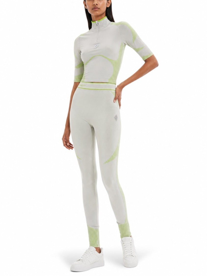 Casablanca Seamless Form-Fitting Ribbed Leggings