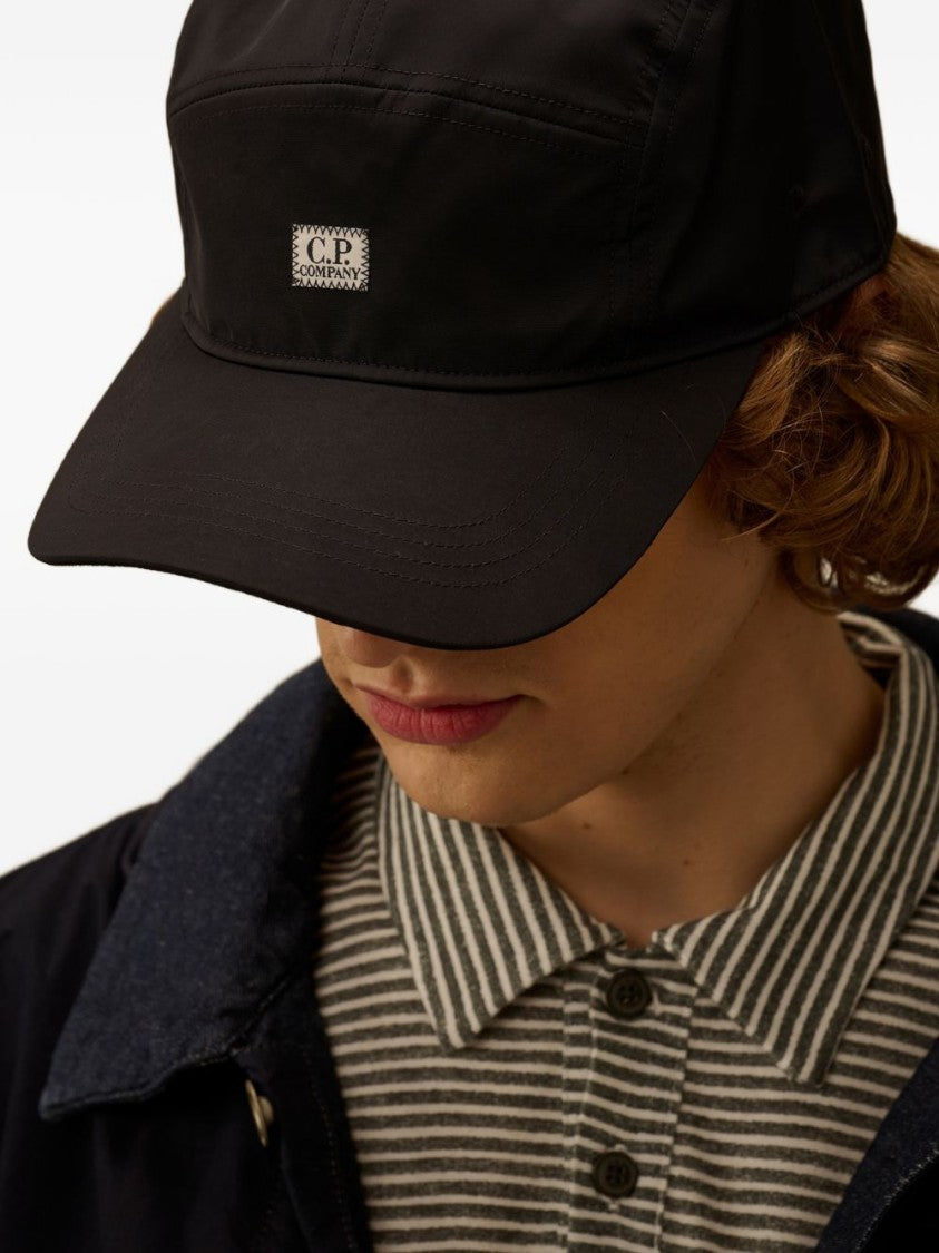 C.P. Company Curved Peak Black Cap