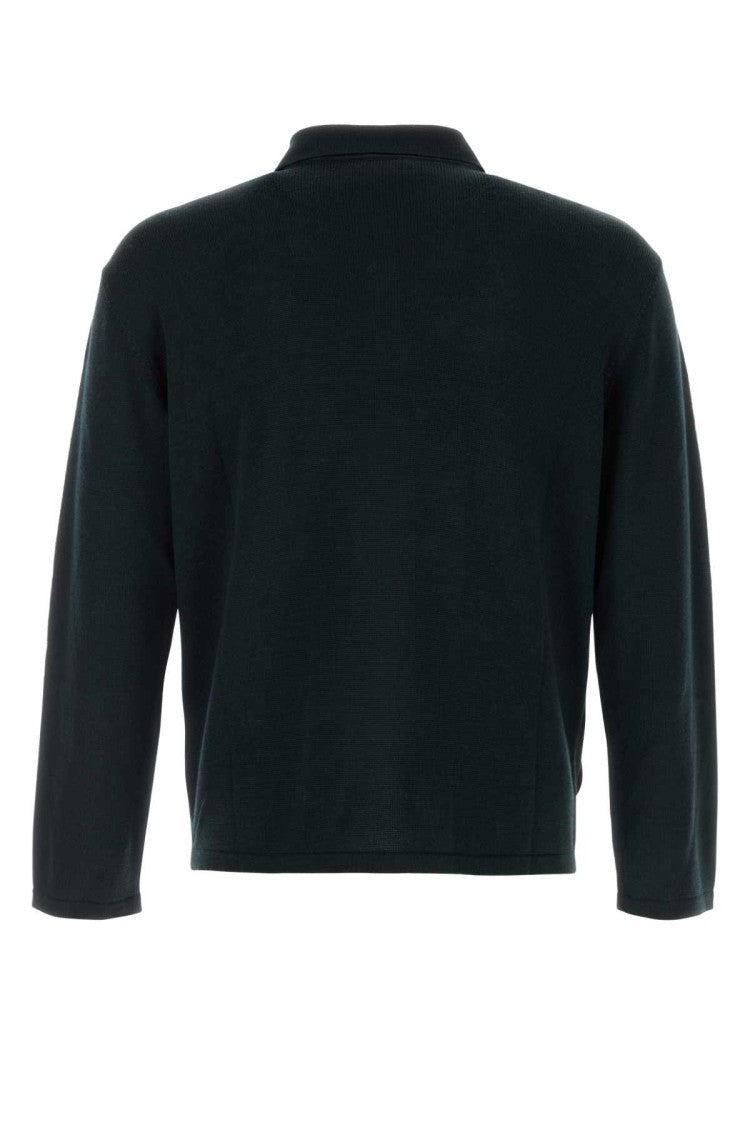 Namacheko Midnight Blue Wool Polo Shirt