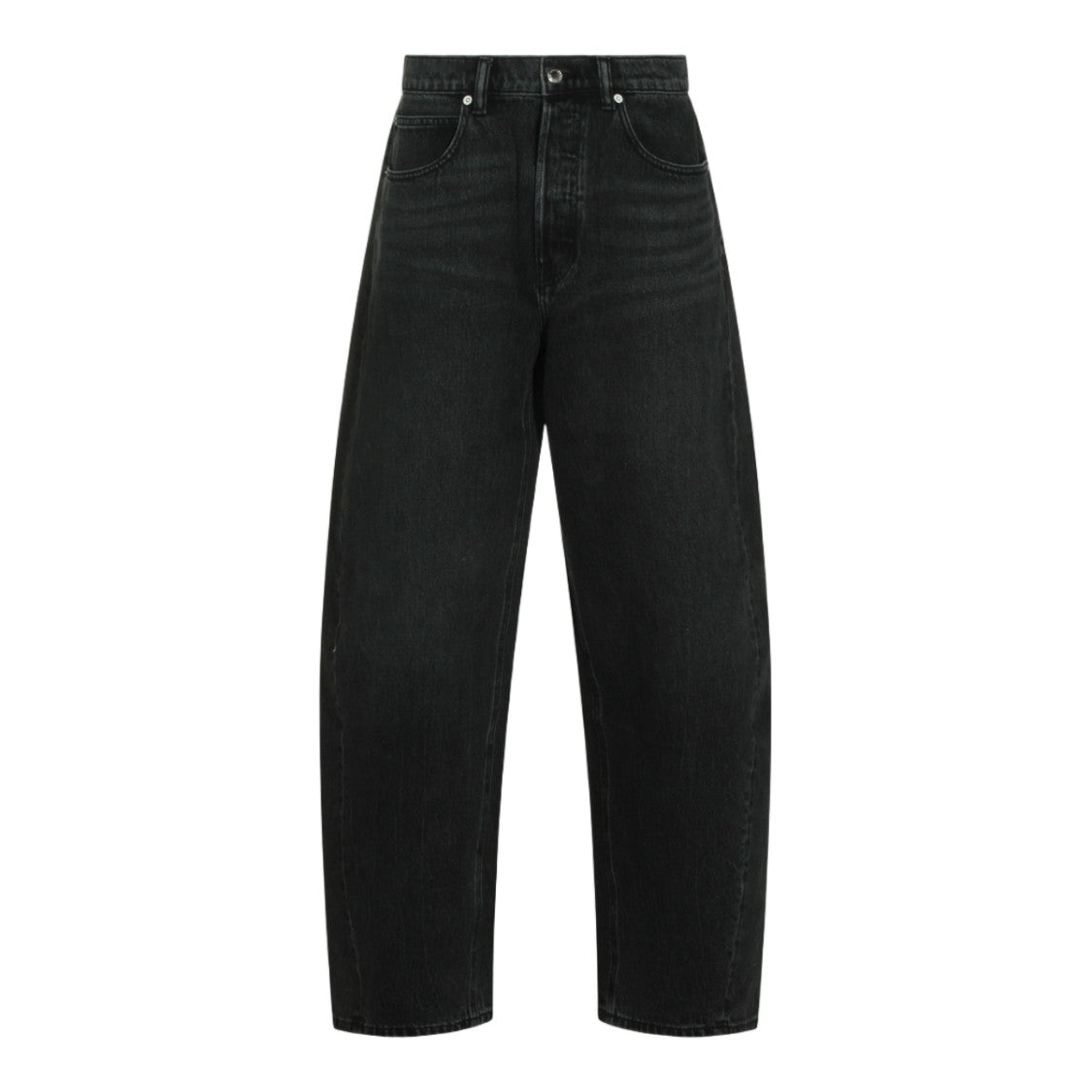 Alexander Wang High-Waisted Relaxed Fit Jeans With Distressed Logo Detail
