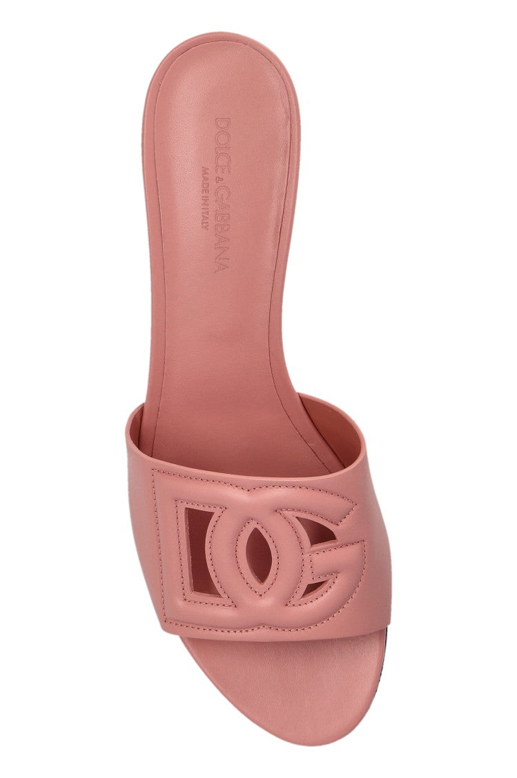Dolce & Gabbana Powder Pink Heeled Mules