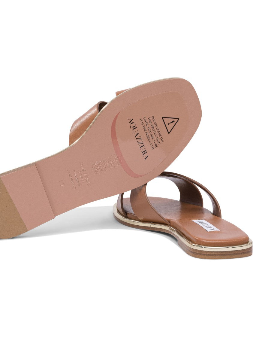 Aquazzura Brown Luxury Leather Sandals