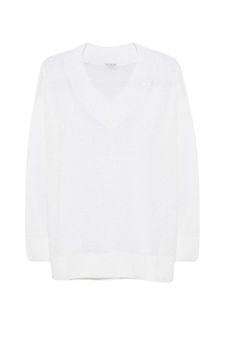Brunello Cucinelli V-Neck Long Sleeve Knitwear