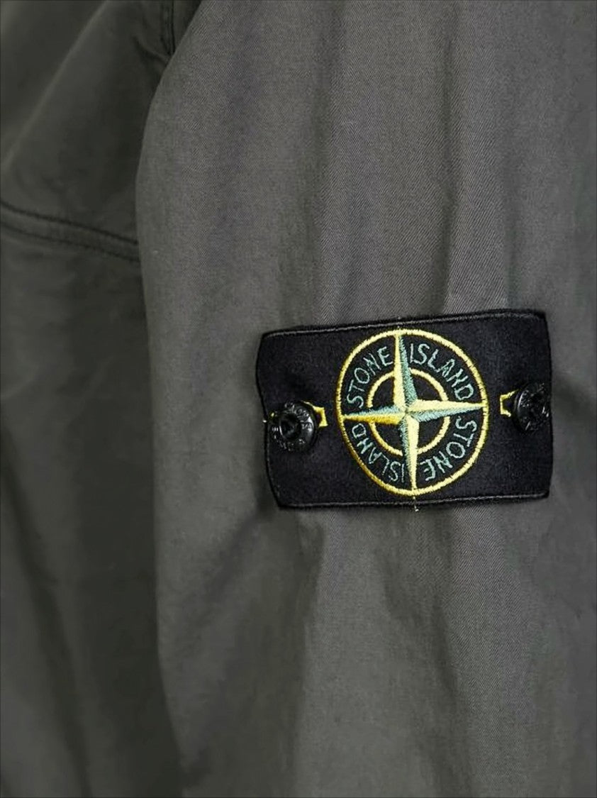 Stone Island Long-Sleeve Structured Collar Shirt With Zipper Closure