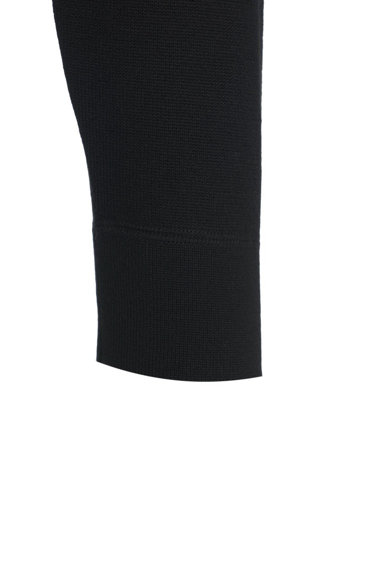 Paolo Pecora Mock Neck Half-Zip Knit Sweater With Ribbed Details