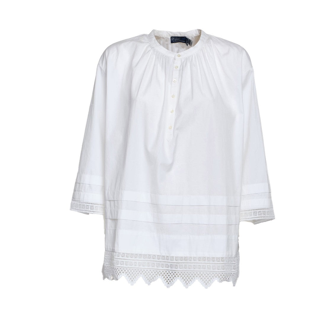 Polo Ralph Lauren Plain Wave Embroidered 3/4 Sleeve Shirt