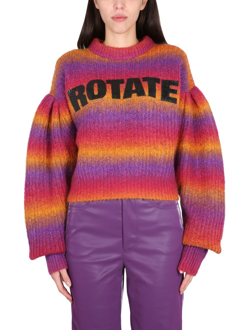 Rotate Birger Christensen Bold Logo Inlay Crewneck Sweater