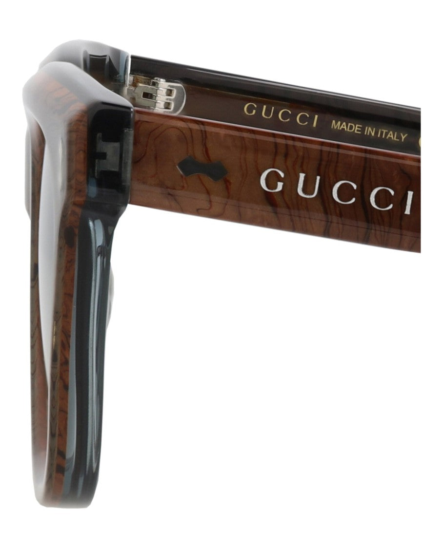 Gucci Square-Frame Recycled Acetate Sunglasses With Marbled Design
