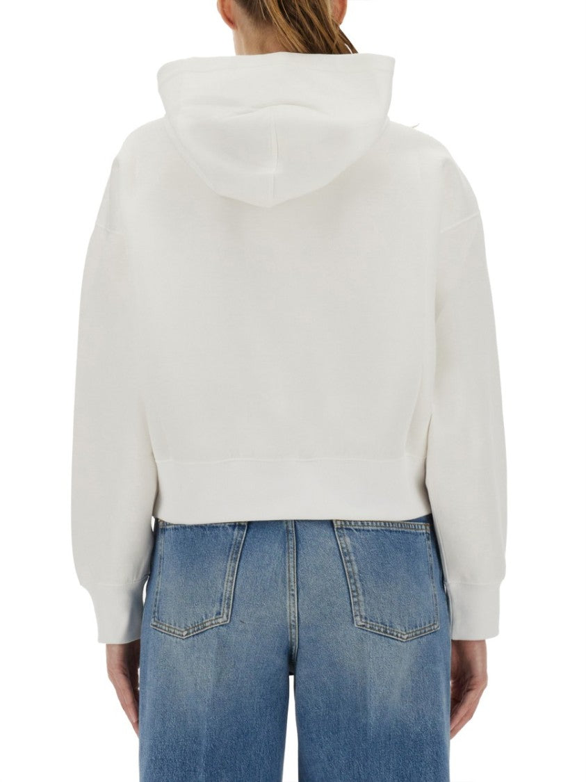 Gucci Printed Cropped Cotton Hoodie