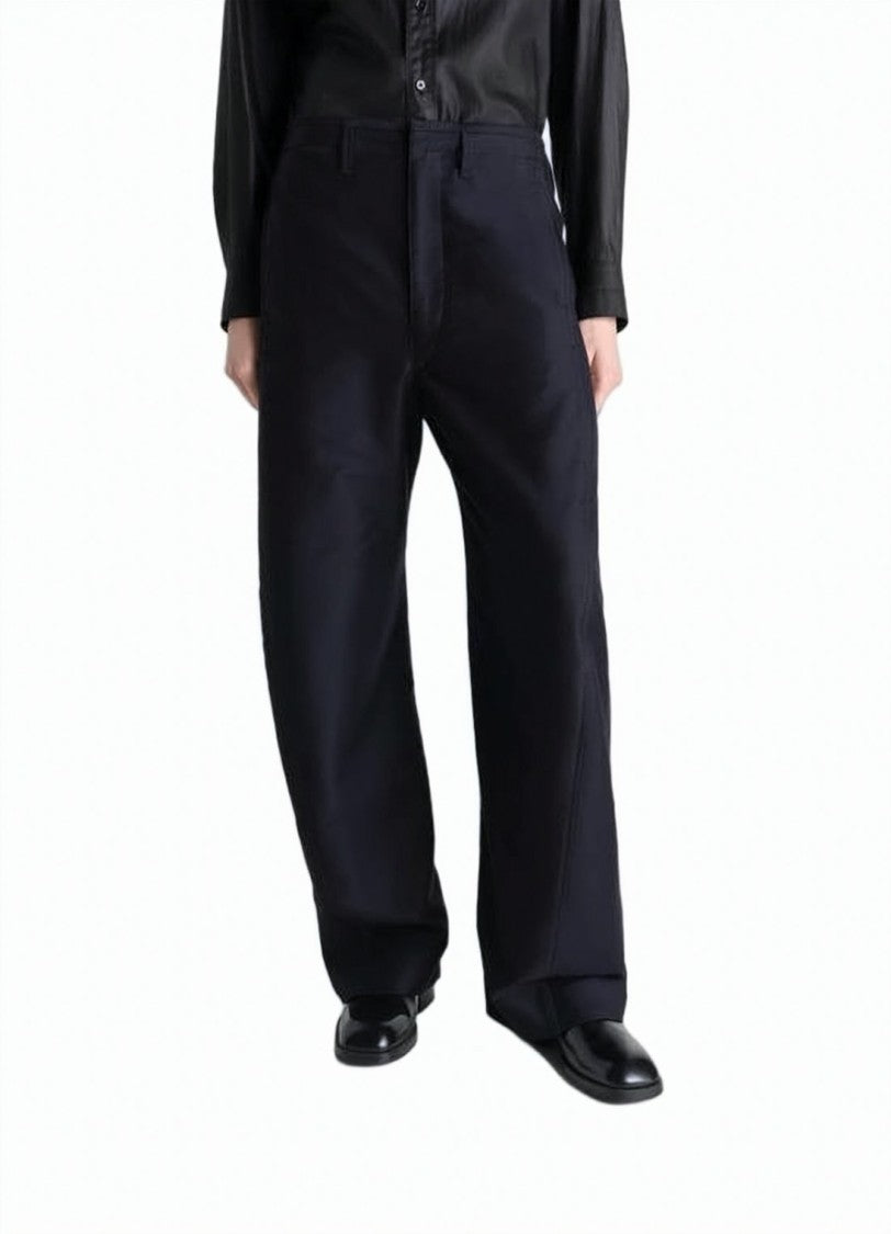 Lemaire Straight Cut Pants With Structured Waistband And Minimalist Design