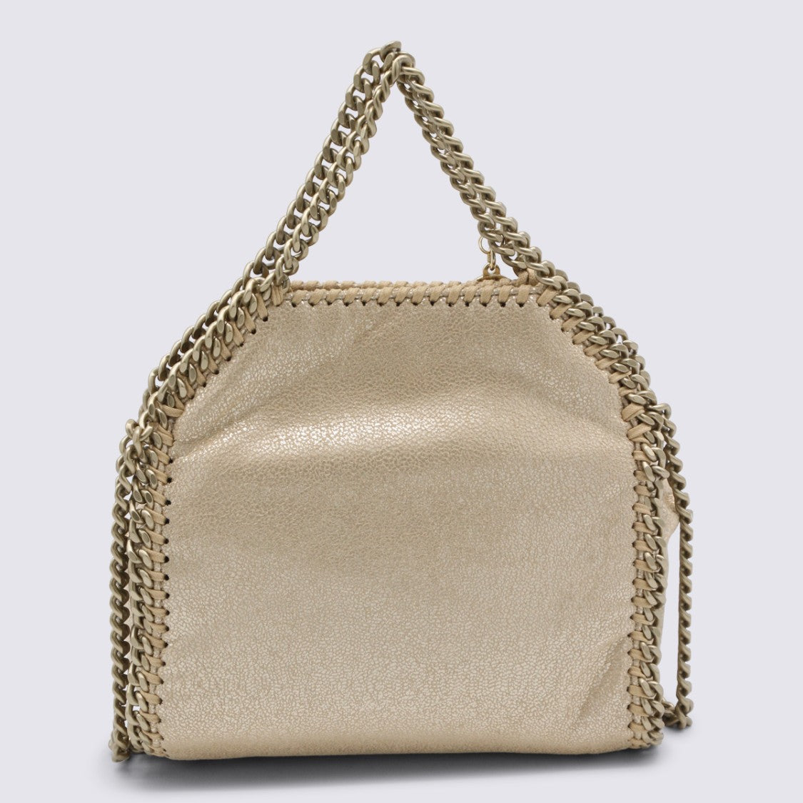 Stella Mccartney Compact Gold Faux Leather Tote