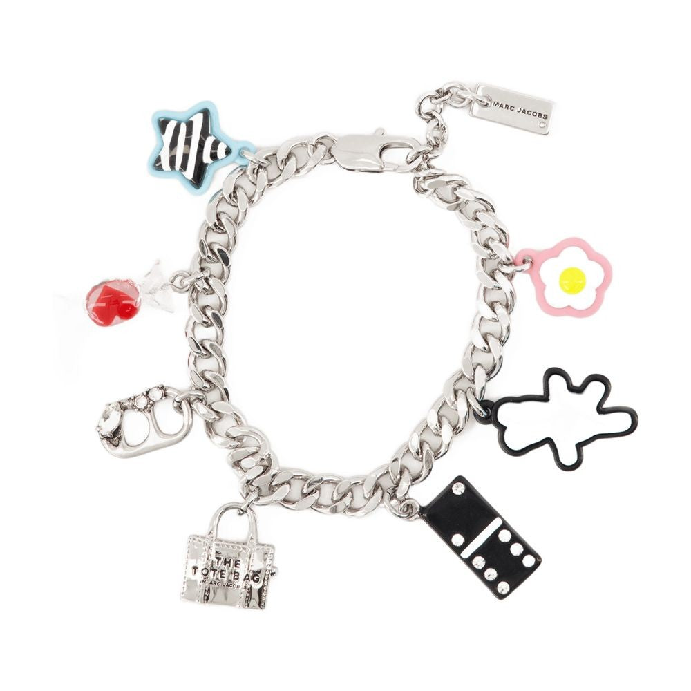 Marc Jacobs Sticker Charm Bracelet - Metal - Silver