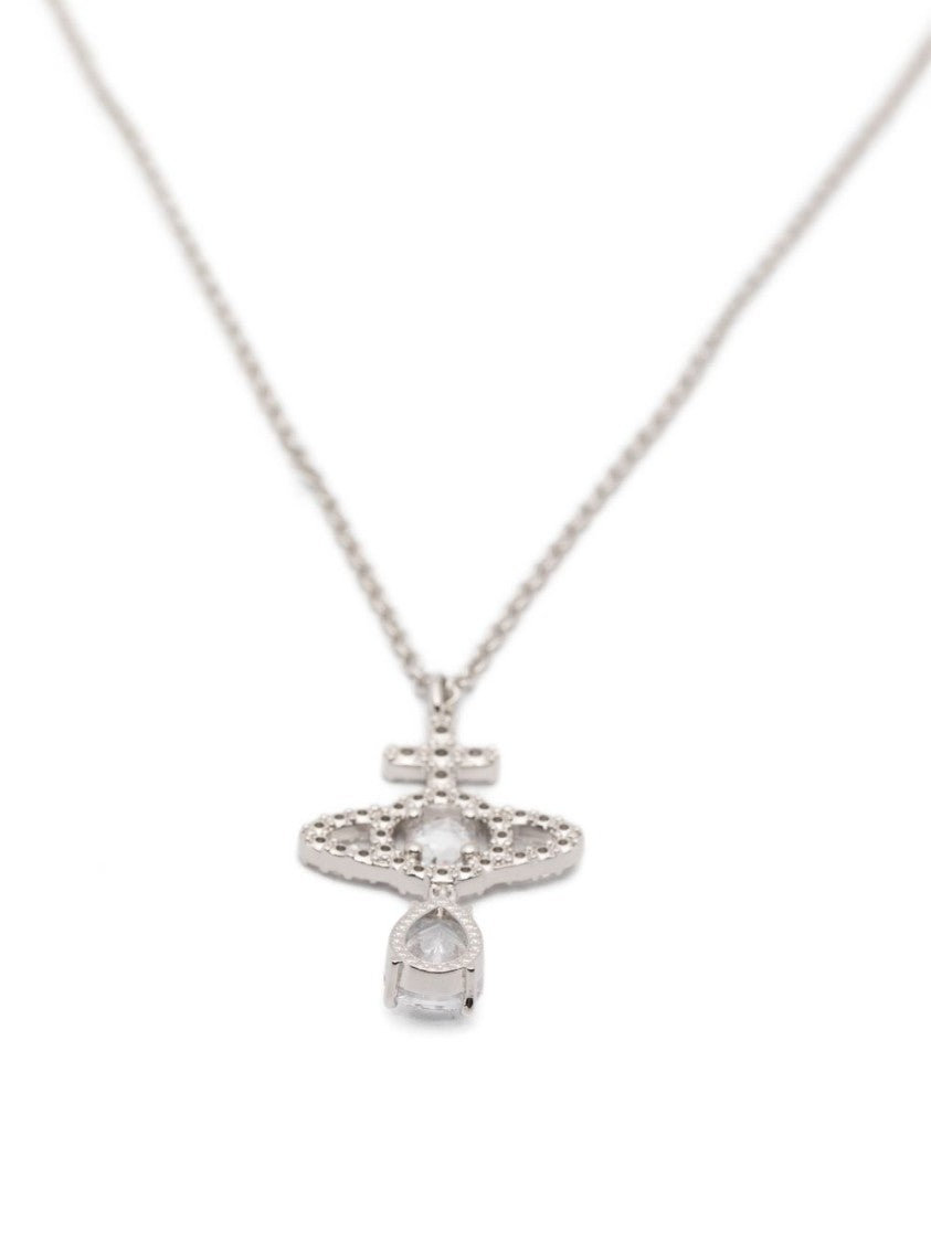 Vivienne Westwood Orb Pendant Necklace With Sparkling Stones